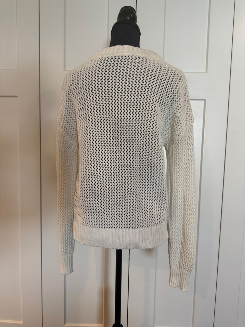 Maurices Cream Open-Knit Sweater with American Flag - Picture 4 of 4